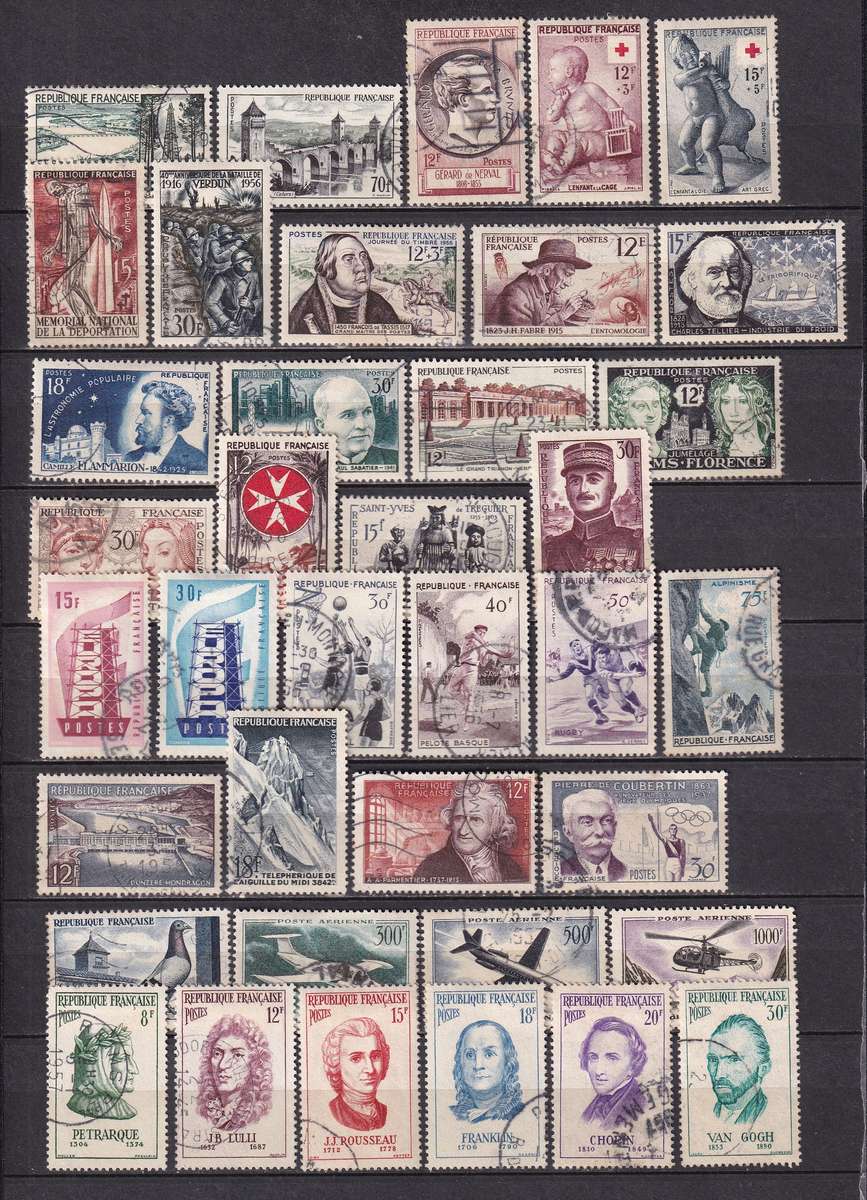 France sets and part sets to 1978, used              ( 15 SCANS)
