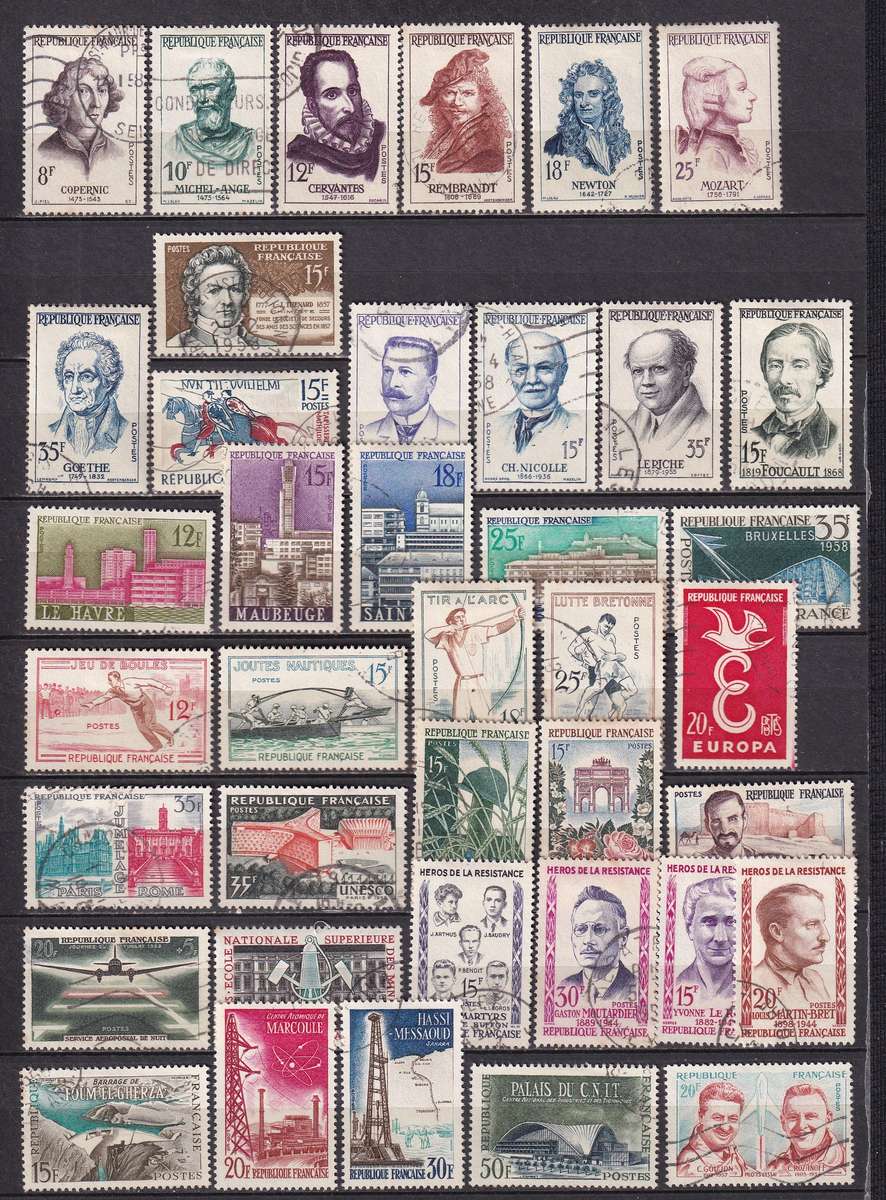France sets and part sets to 1978, used              ( 15 SCANS)