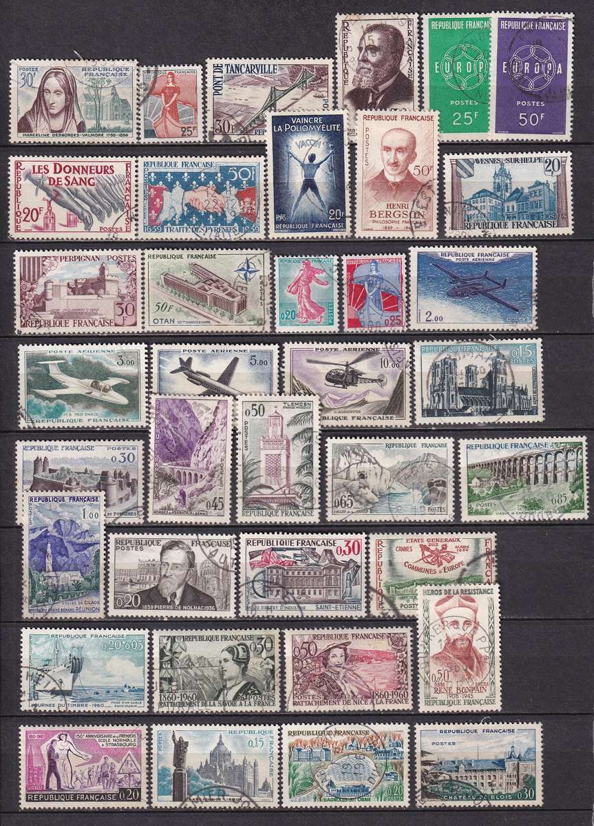 France sets and part sets to 1978, used              ( 15 SCANS)