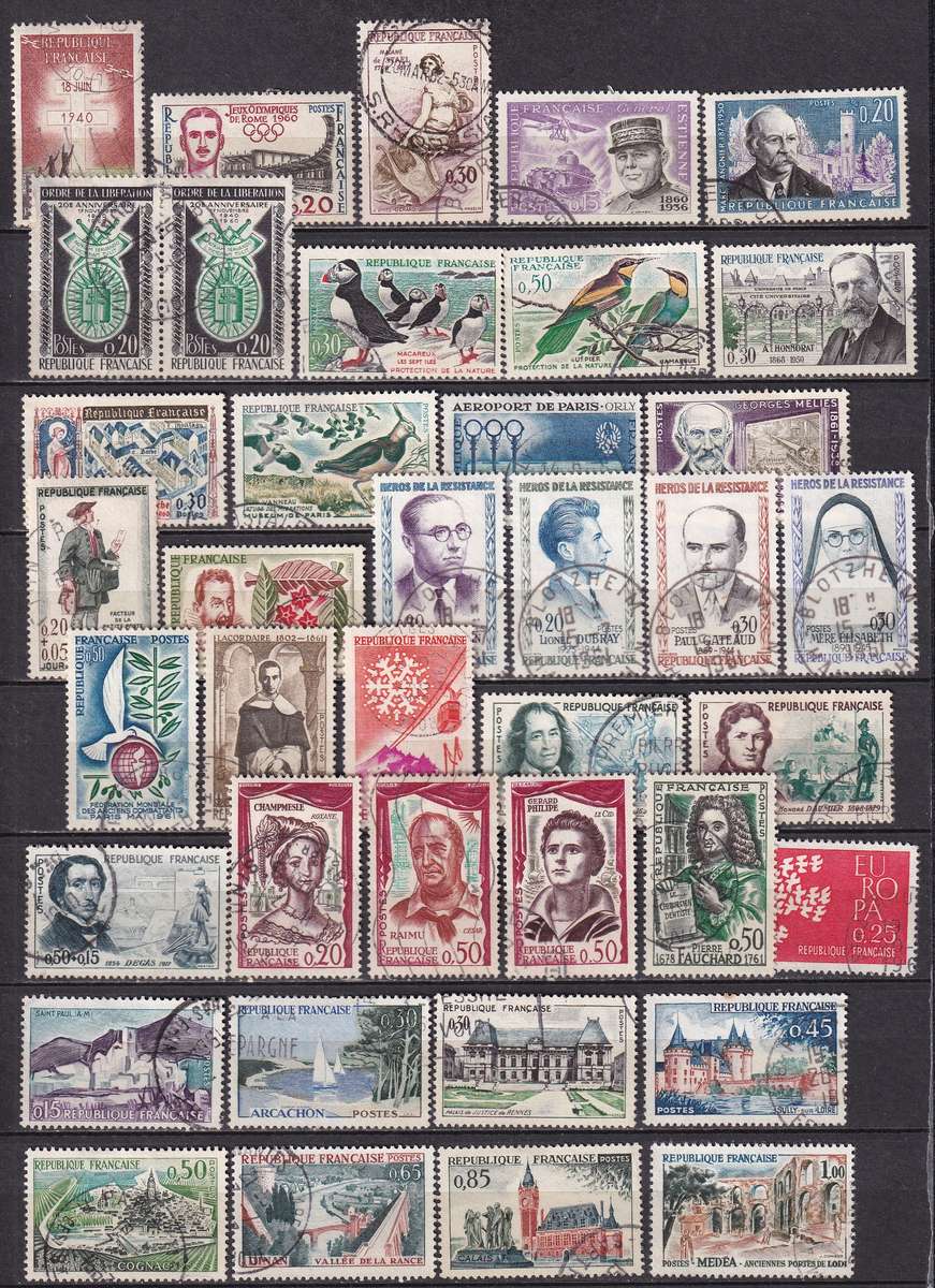 France sets and part sets to 1978, used              ( 15 SCANS)