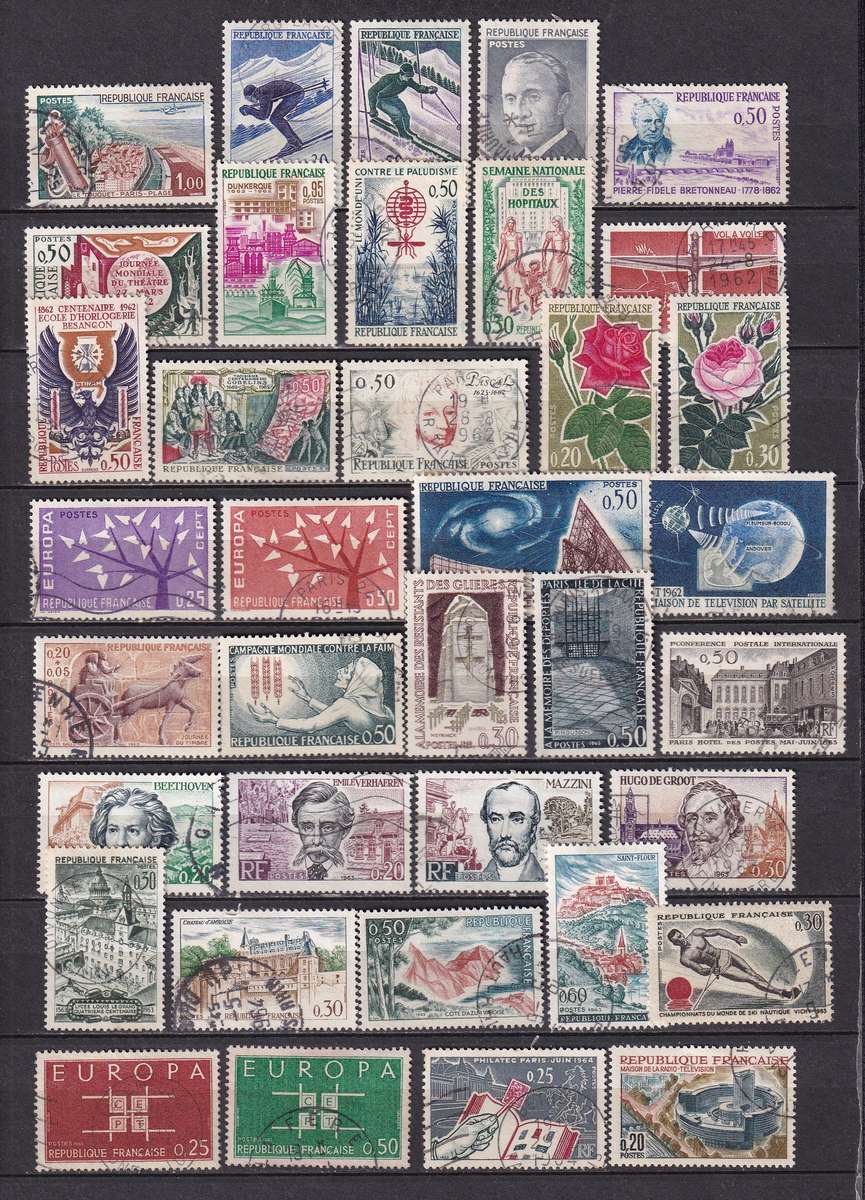 France sets and part sets to 1978, used              ( 15 SCANS)