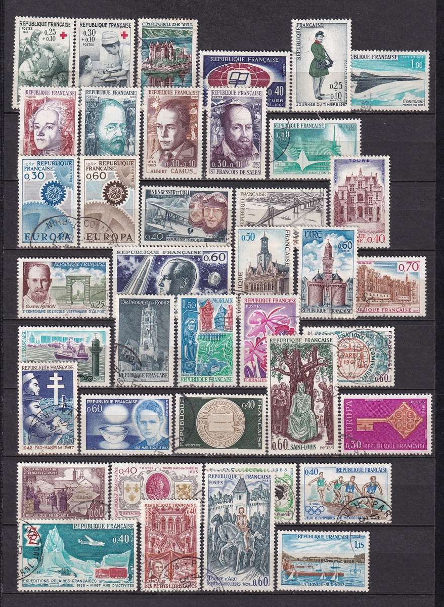 France sets and part sets to 1978, used              ( 15 SCANS)