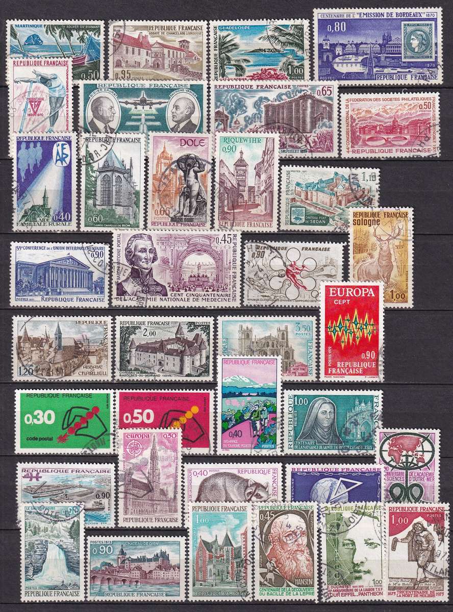 France sets and part sets to 1978, used              ( 15 SCANS)