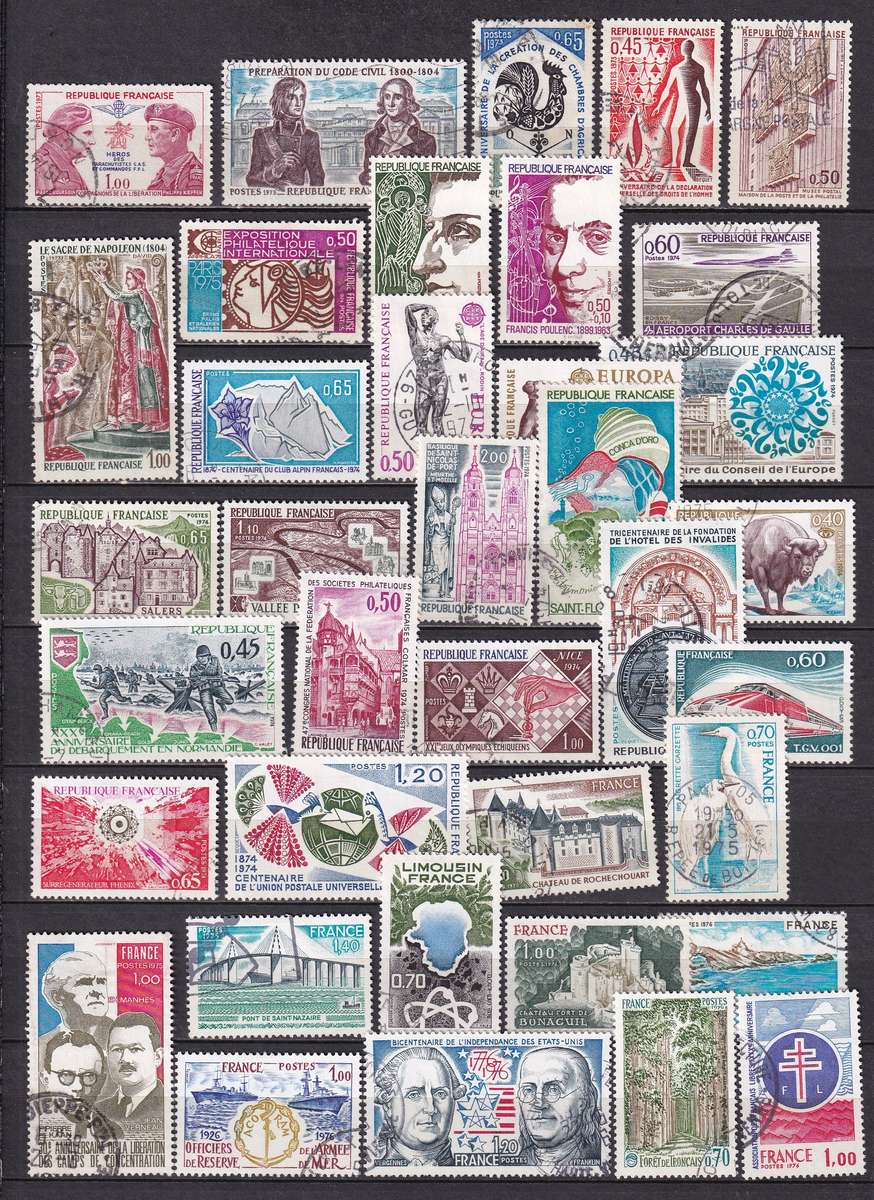 France sets and part sets to 1978, used              ( 15 SCANS)