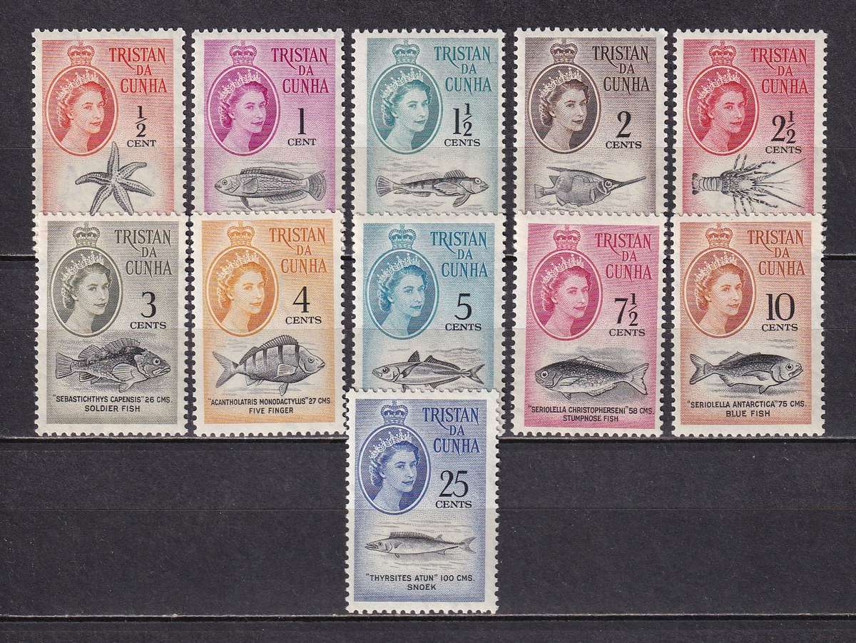 Tristan da Cunha 1961 QE part set, MNH          (SG 42-52, CV £15)