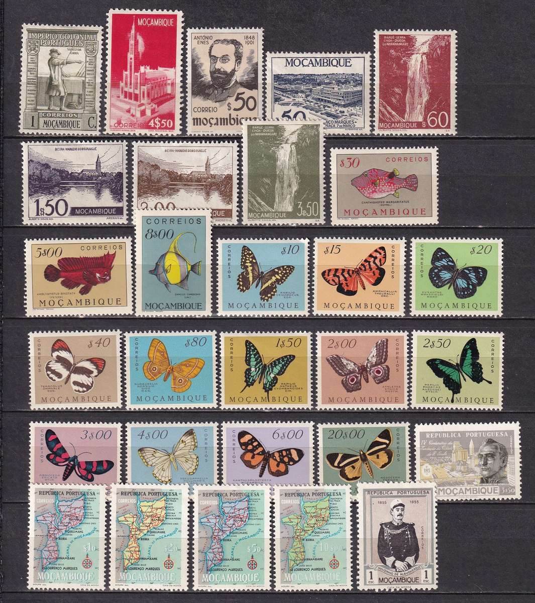 Mozambique part sets , M/H                    (4 x SCANS)
