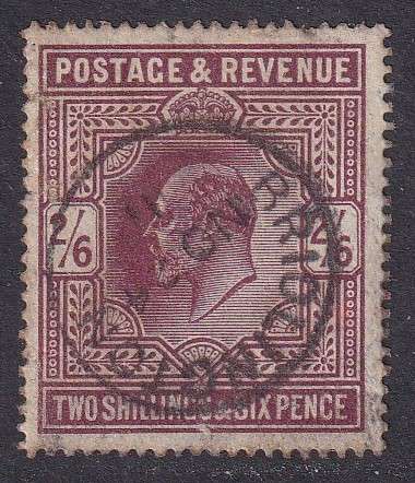 GB 1911-13 KE 2/6 dull purple with nice BRIDLINGTON cancel, used                 (SG 316, CV £180)