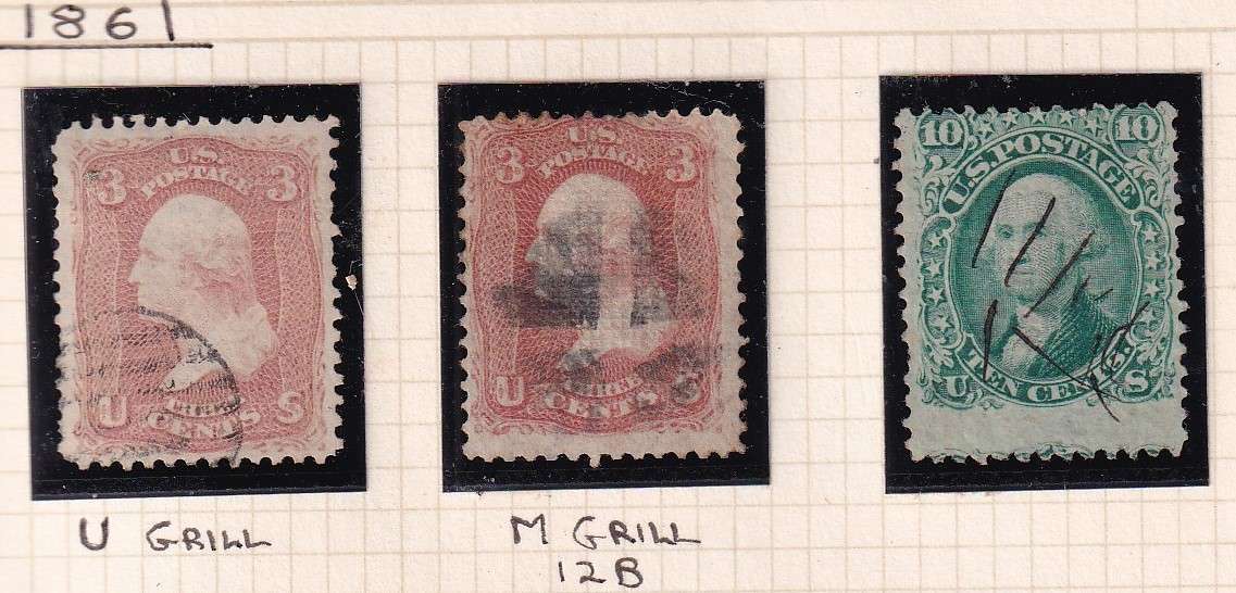 USA 1861 part set, used       (SG 61c & 64a, CV £15)