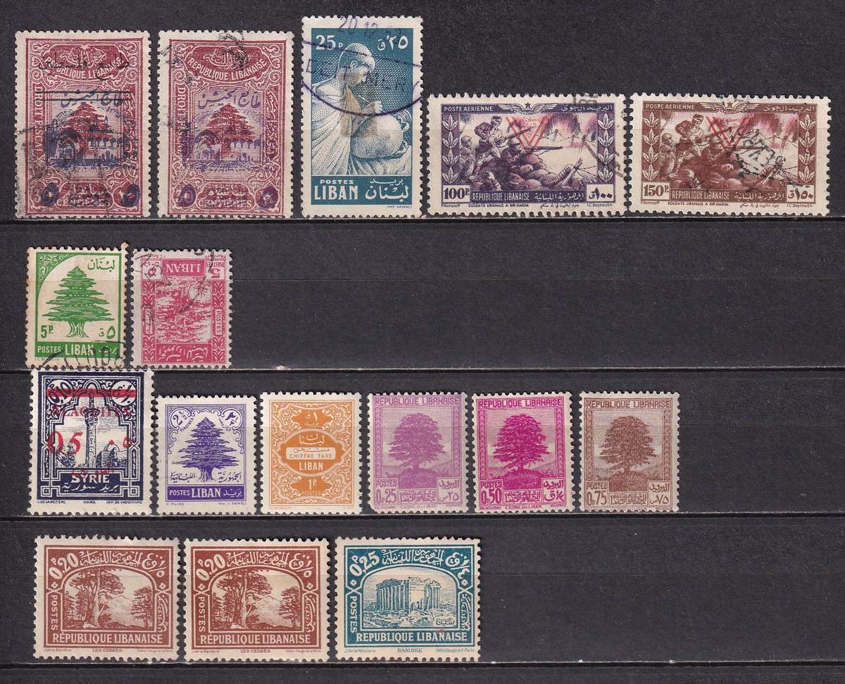 Lebanon part sets, M/H & used               (2 x SCANS)