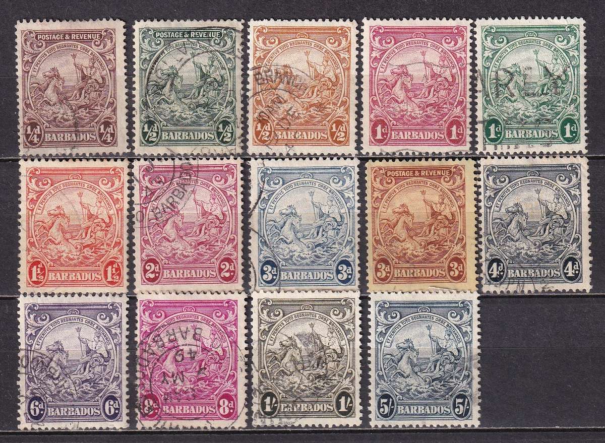 Barbados 1938-47 part set, used                  (SG 248> , CV £ 34)
