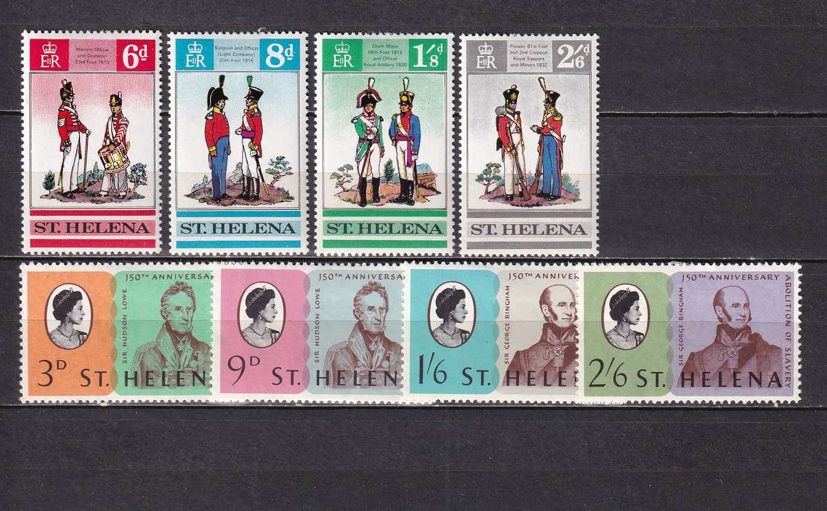 St Helena 1961 > QE complete sets, M/H              (2 X SCANS)