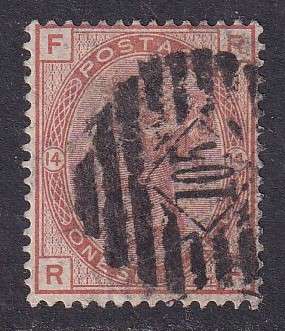 GB QV 1880-83 1s orange brown, plate 14 (W49), used                 (SG 163, CV £160)