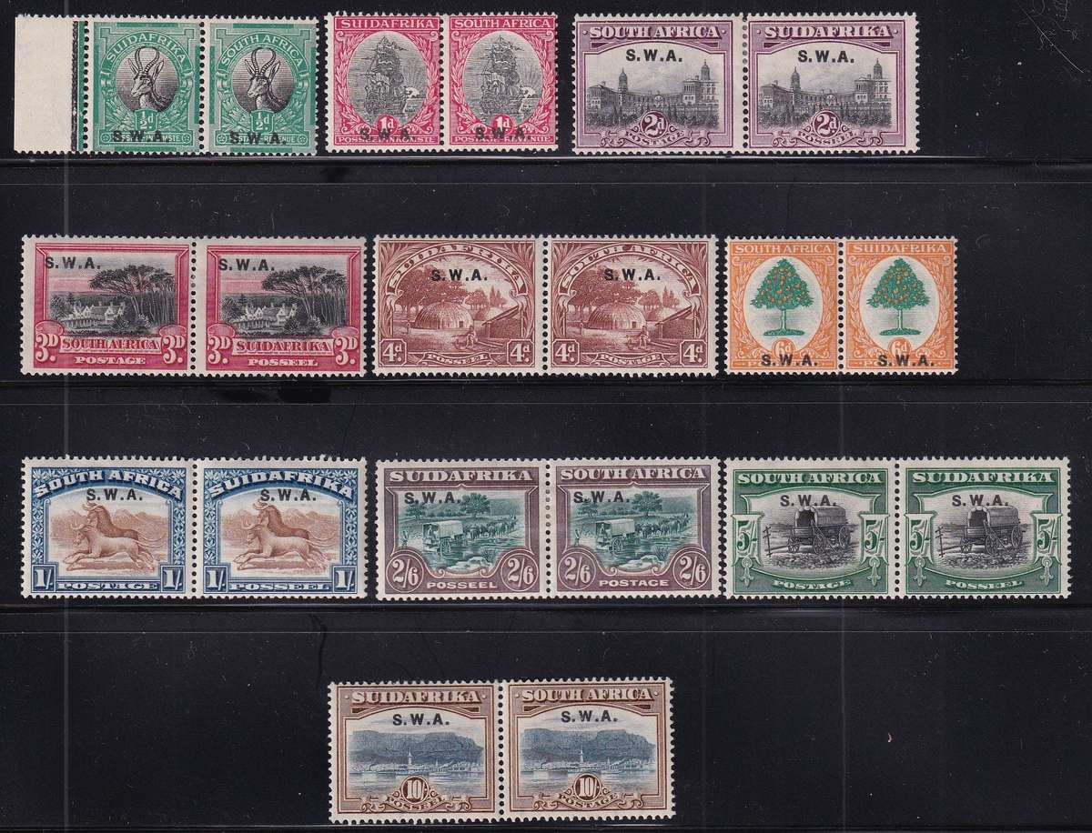 SWA 1927-30 London Pictorial overprinted set, MLH            (SACC 81-90, CV R 7500)