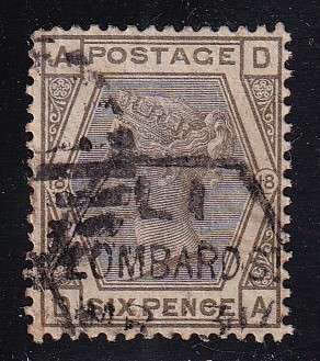 GB 1873-80 6d grey plate 18 (W49), used                 (SG 161,CV £80)