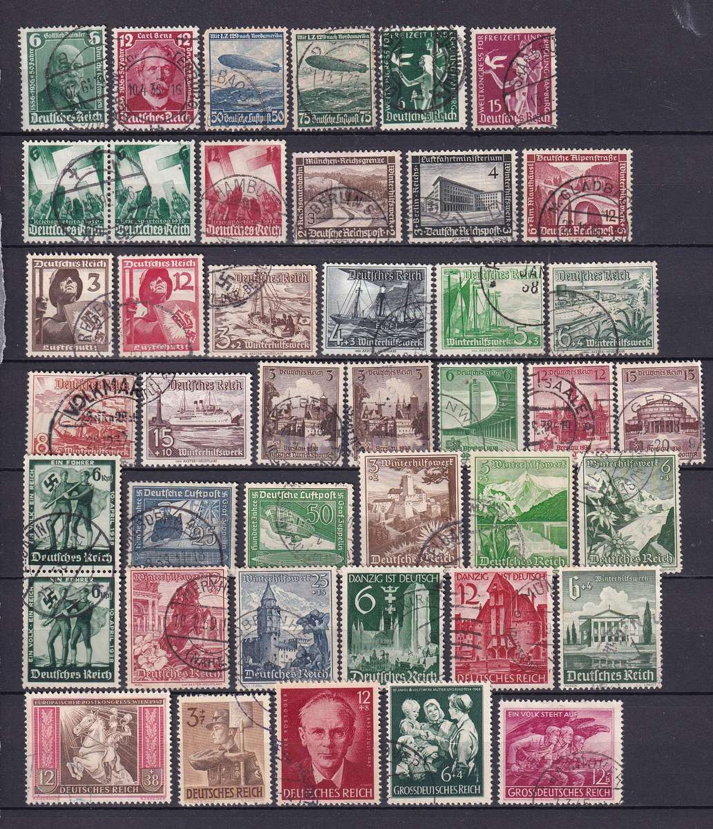 Germany and colonies postmark part sets, used              (2 X SCANS)