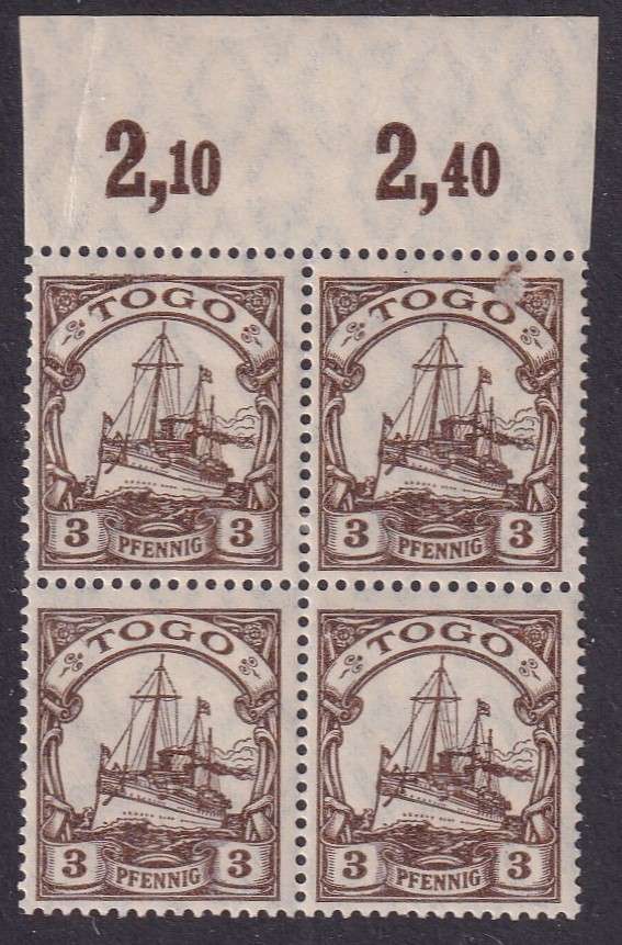 Germany Colonies 1909 Post Office abroad (Togo) 3 pf B4 ,  MLH