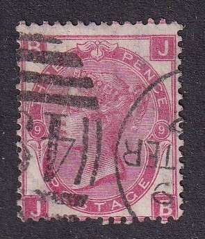 GB QV 1867-80 3d rose, plate 9 (W33), used                  (SG 103, CV £70)