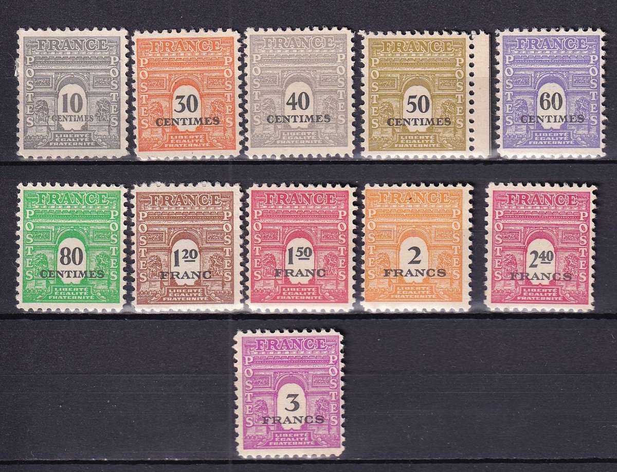 France 1944 part set, M/H            ( SG 852>)