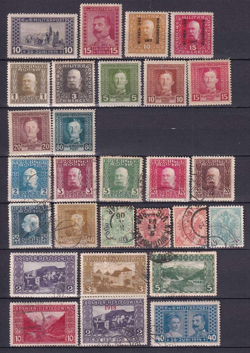 Bosnia & Herzegovina part sets, M/H & used
