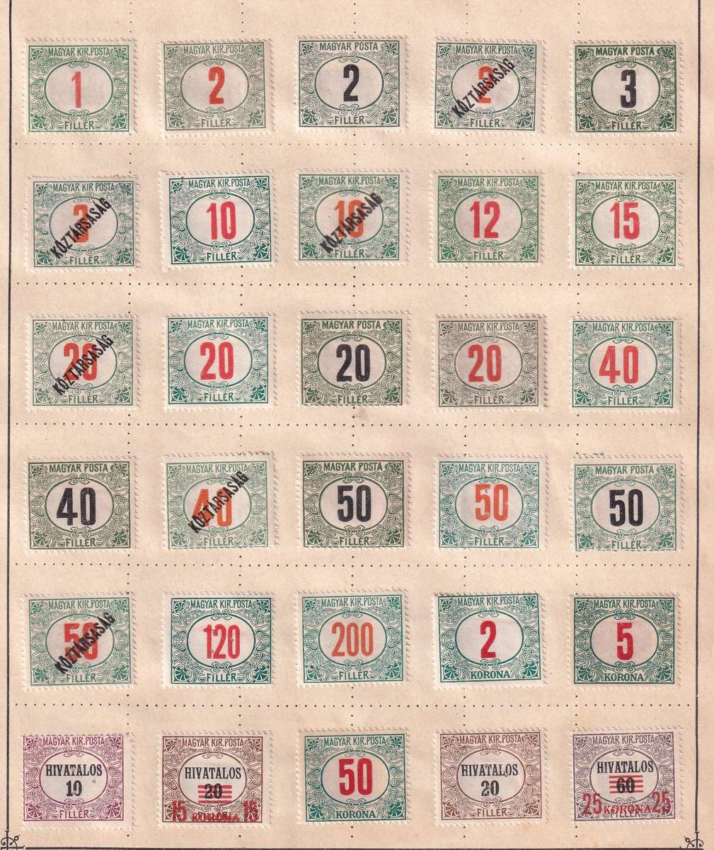Hungary part sets on pages , M/H & used                      (11 SCANS)