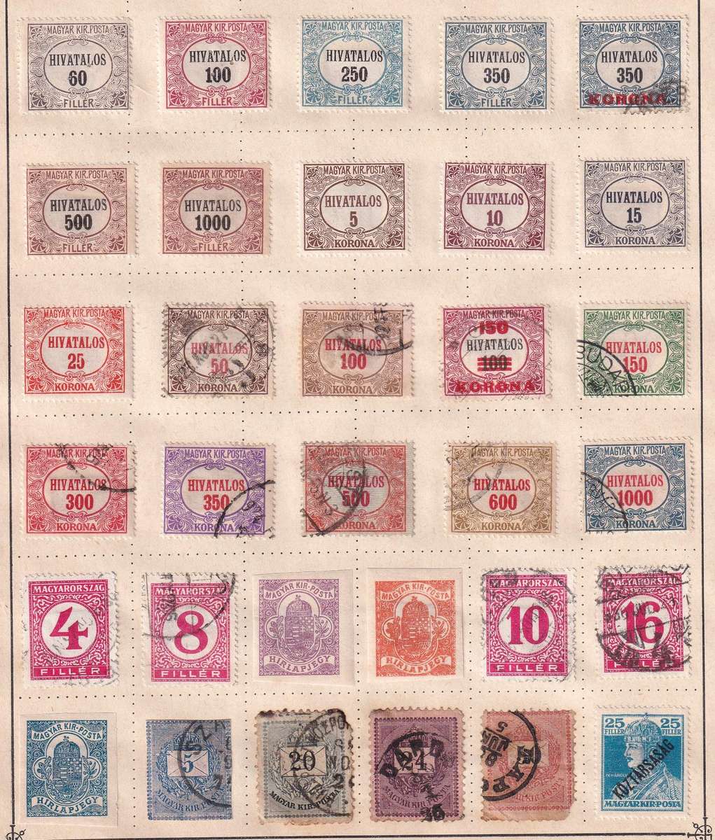 Hungary part sets on pages , M/H & used                      (11 SCANS)