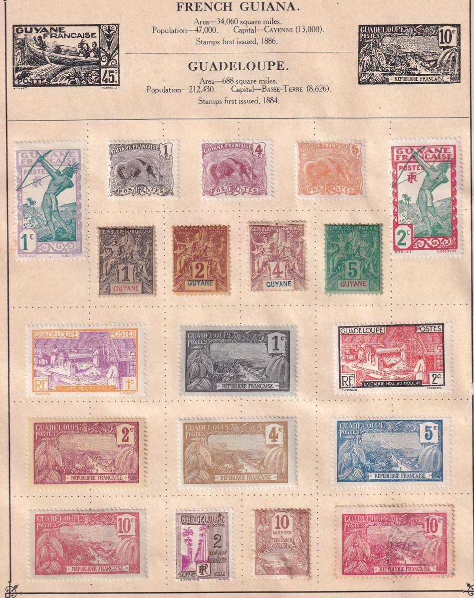 France colonies part sets, M/H & used           (9 X SCANS, note stamp adherence to pages)