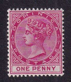 Dominica 1886-90 QV 1d red (CA), M/H               (SG 22, CV £17)