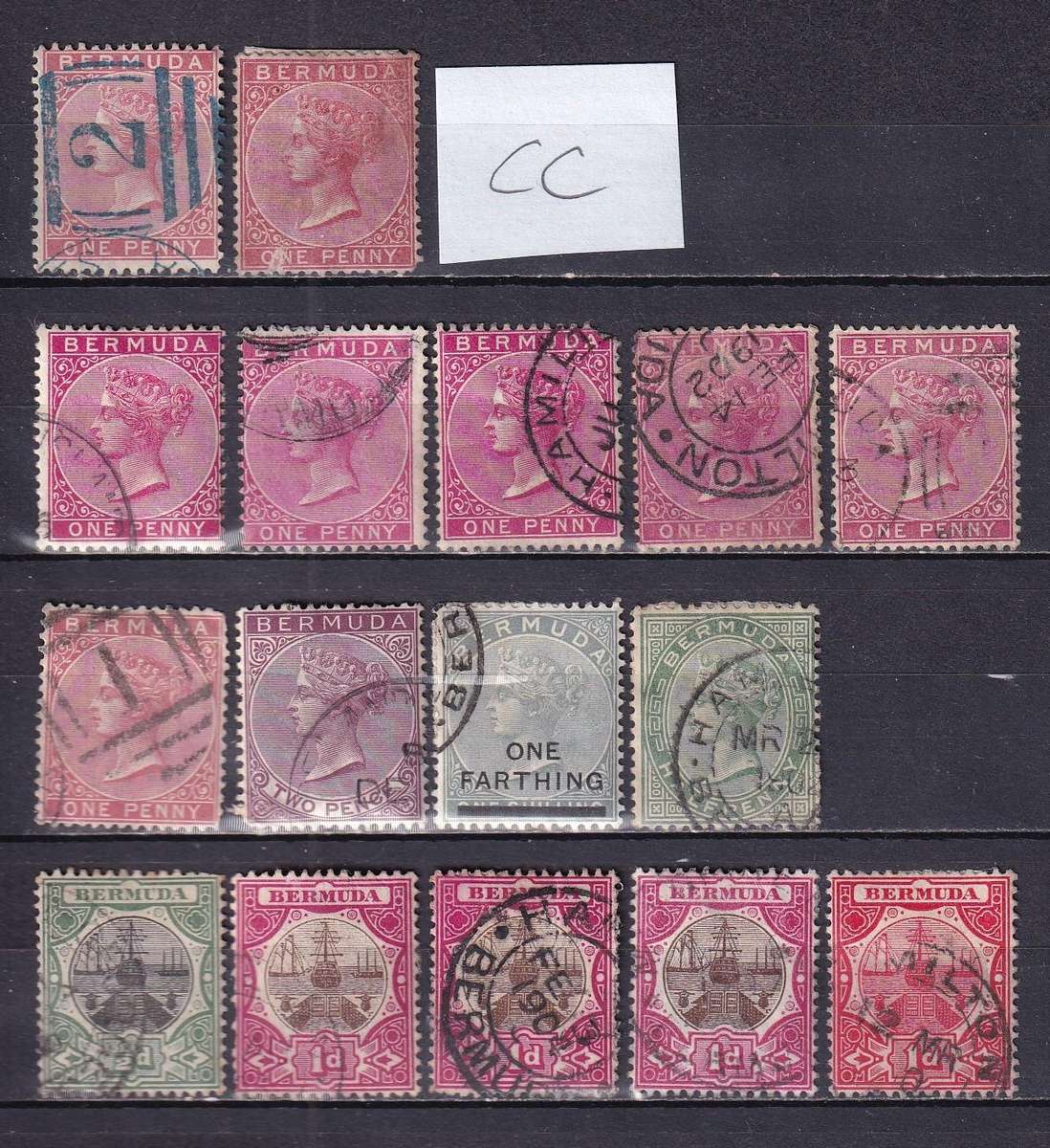 Bermuda QV part sets, used            ( 2 x scans)