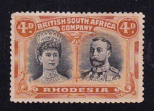 BSAC 1910 4d Double head , M/H            (no gum , CV R650)