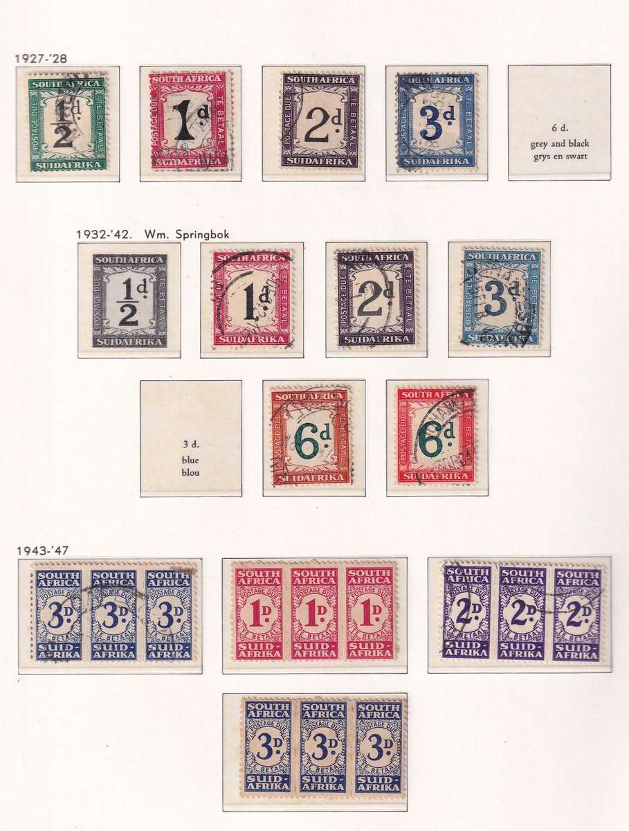 South Africa 1914> Postage Due sets & part sets, used      (4 x Scans, SACC 2> , pages not included)