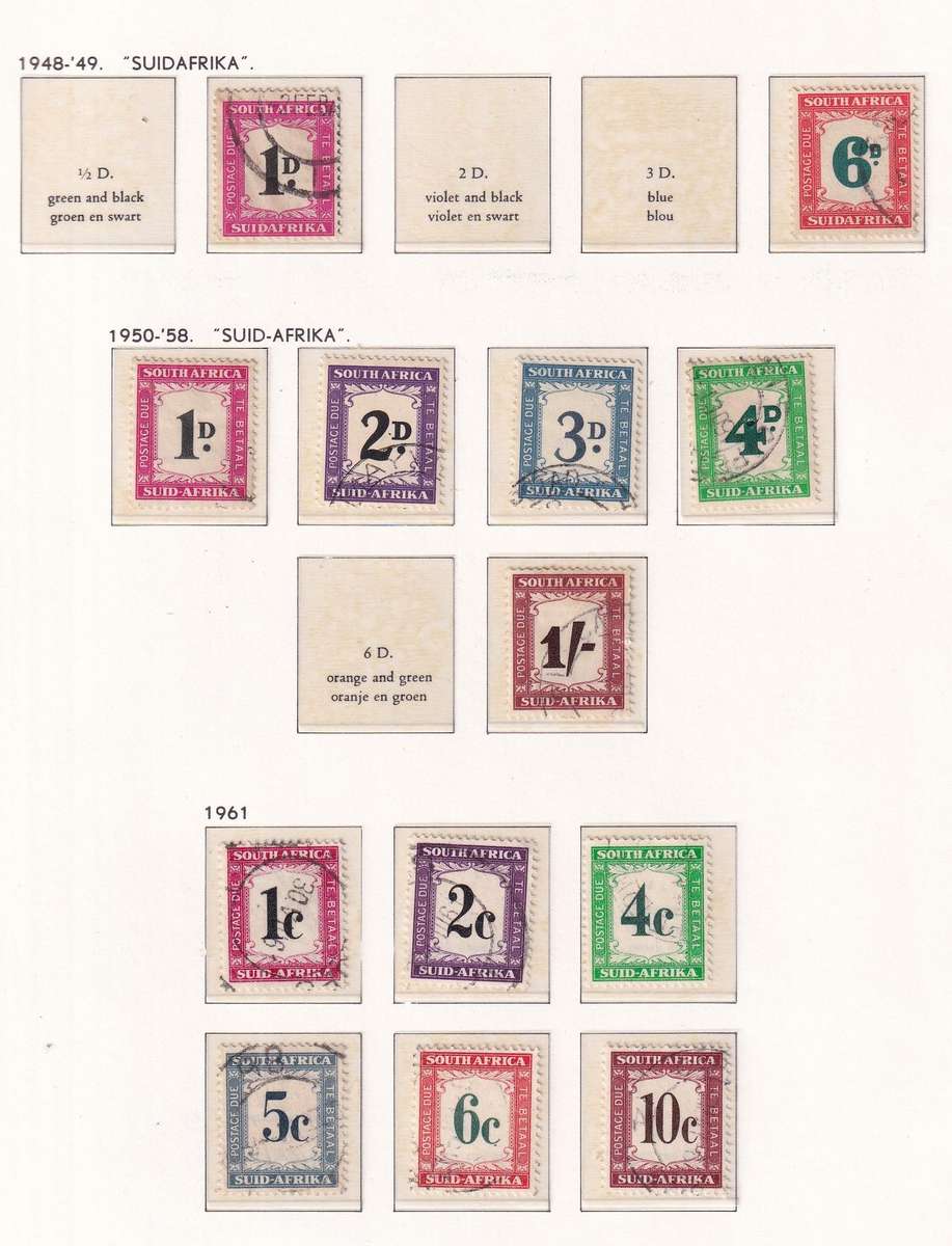 South Africa 1914> Postage Due sets & part sets, used      (4 x Scans, SACC 2> , pages not included)
