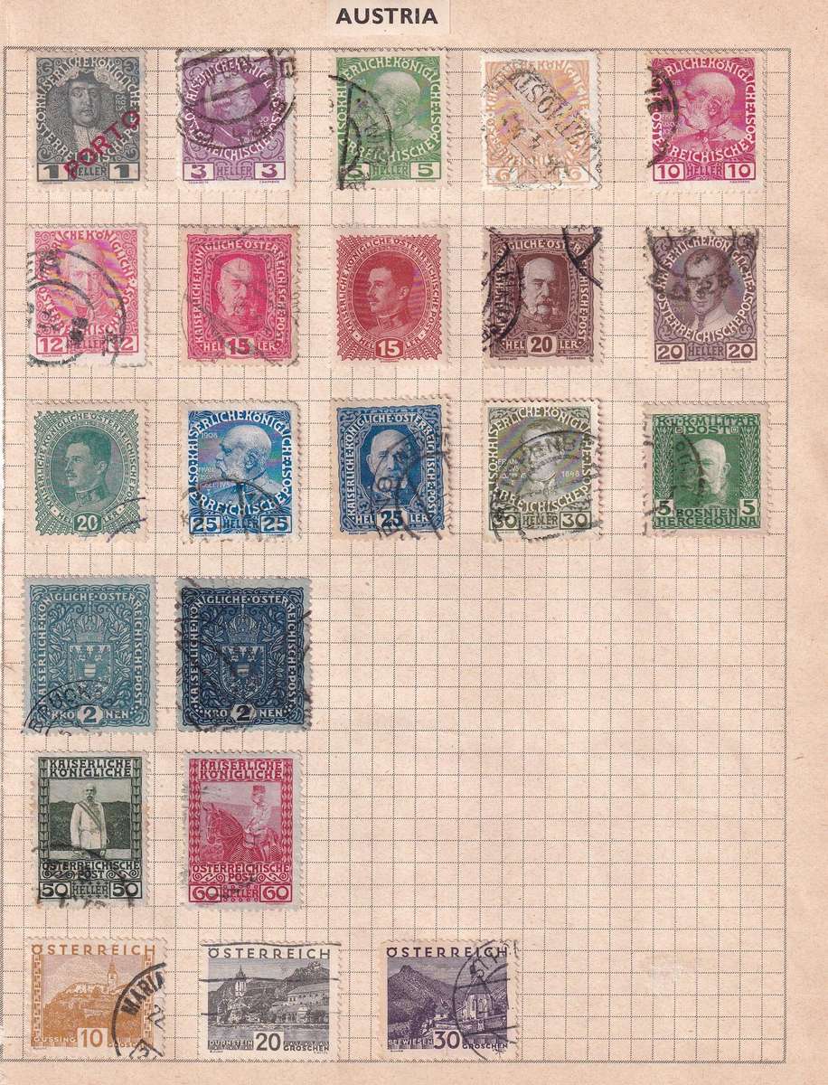 Austria sets & part sets , M/H & used       ( 5 x SCANS, some stamp adherence to pages)