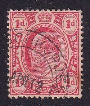Transvaal 1912 BOSCHKOPJES postmark (Putzel Extremely Rare, 1911-13)