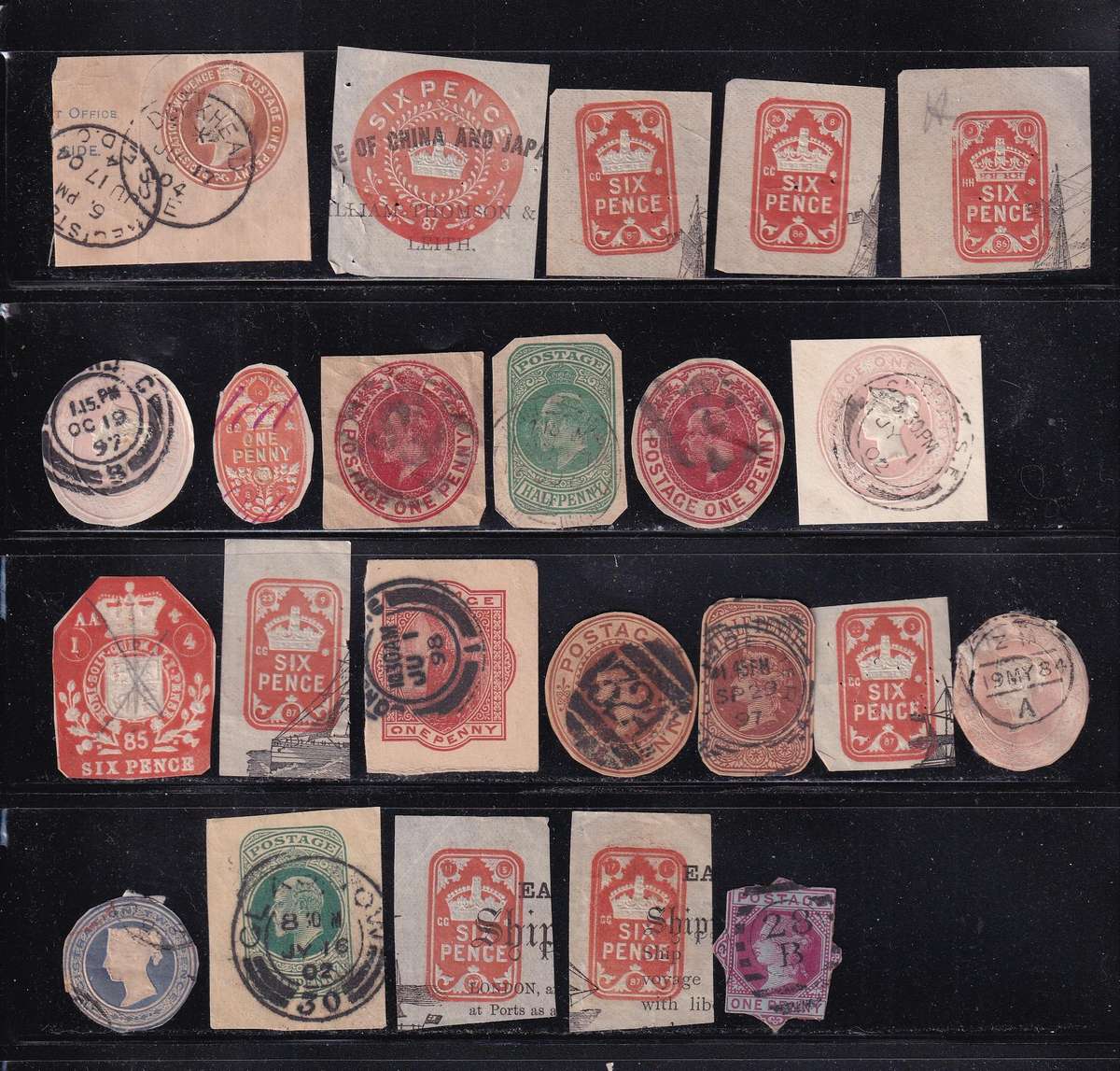 GB early lot embossed cutouts