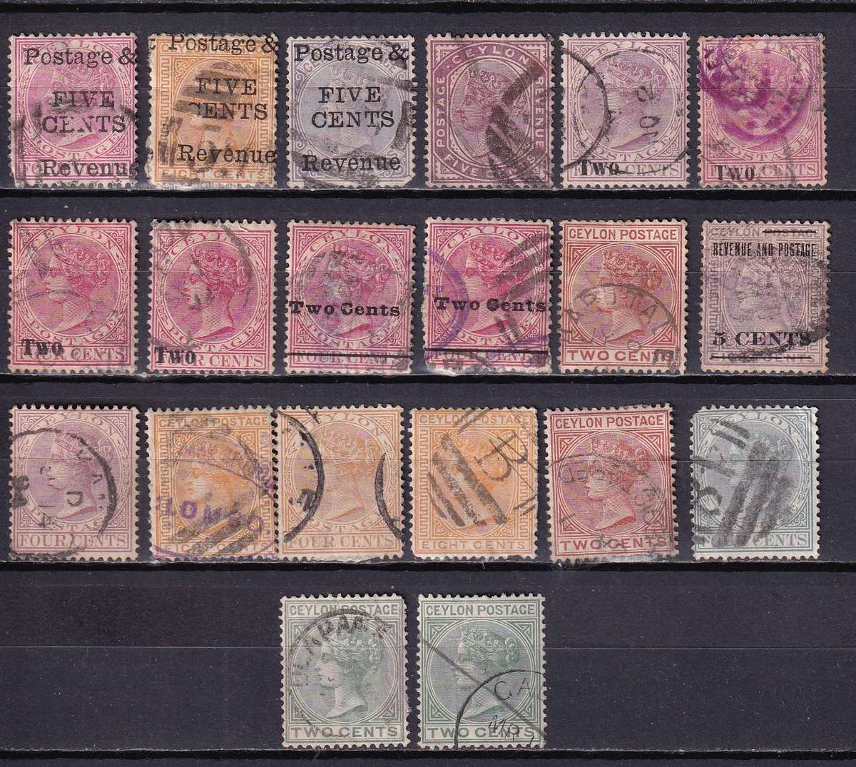 Ceylon QV part sets (CA), used