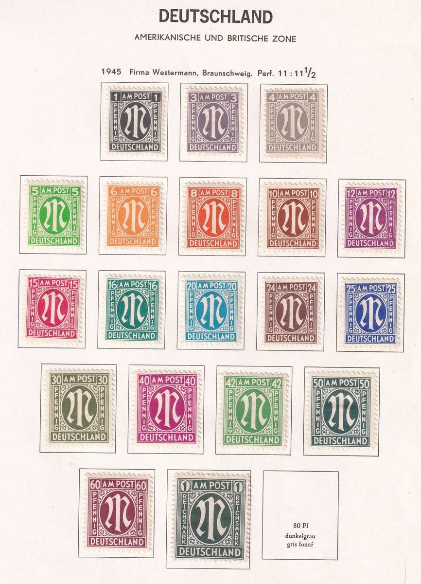 Germany 1945 Anglo American government sets, M/H         ( 2 x SCANS)