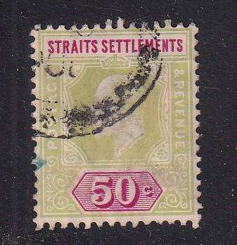 Straits Settlements 1904-10 KE 50c dull green & carmine, used         (SG 135, CV £24)