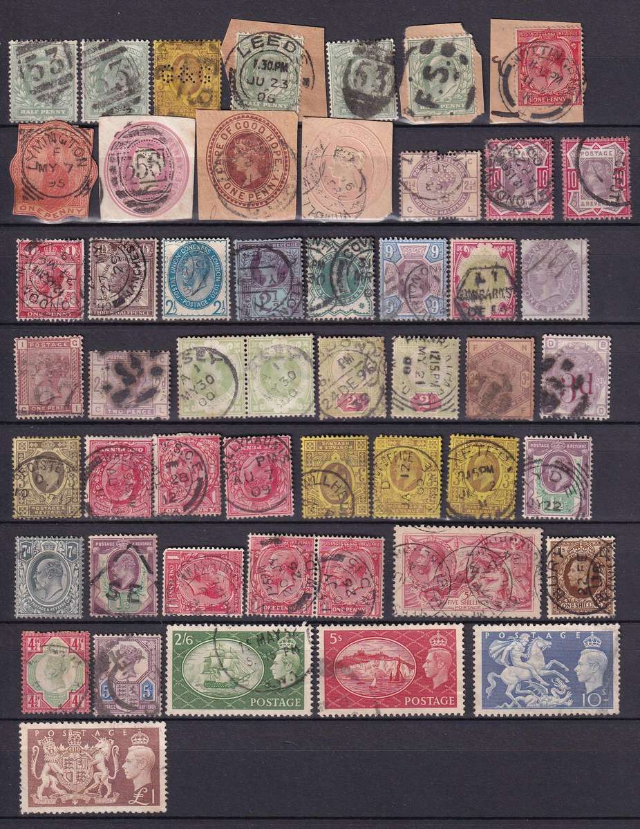 GB QV, KGV > POSTMARK lot , used                 (3 X SCANS)