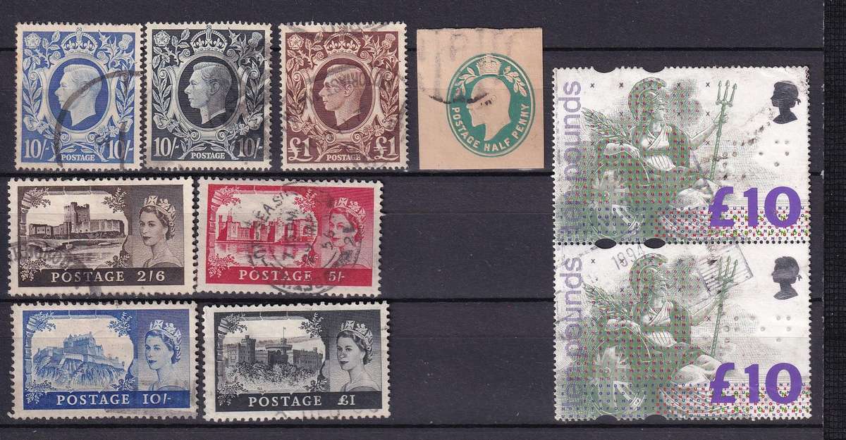 GB QV, KGV > POSTMARK lot , used                 (3 X SCANS)