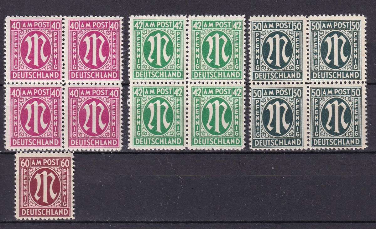 Germany Russian Zone 1945 part sets, most MNH                     (2 x scans)