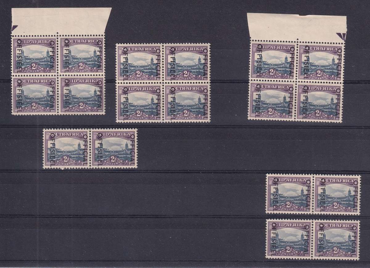 South Africa 1935> OFFICIAL part sets, MNH, M/H & used           ( 3 x scans)