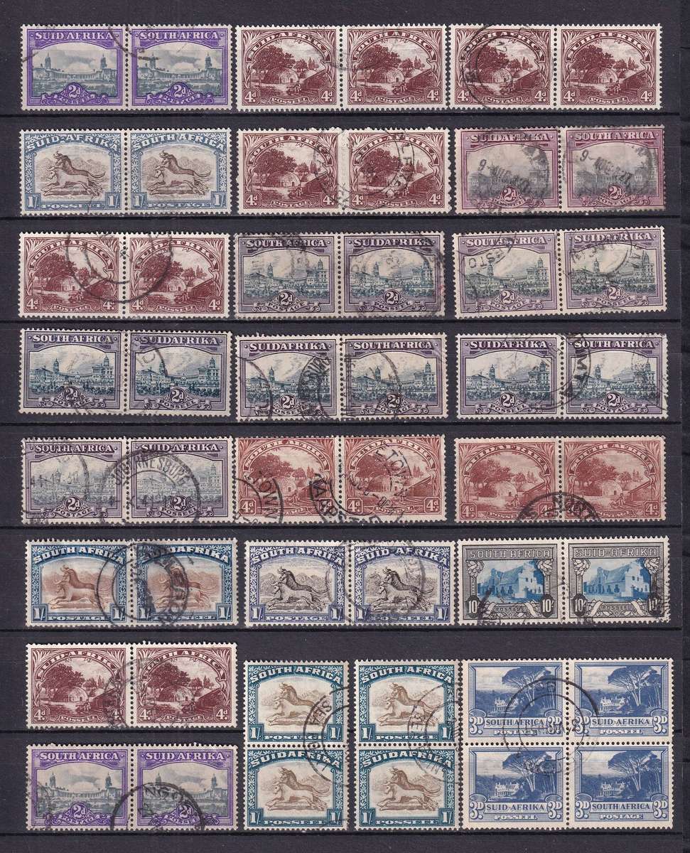 Union of South Africa 1913> sets and part sets, used         (5 x SCANS)