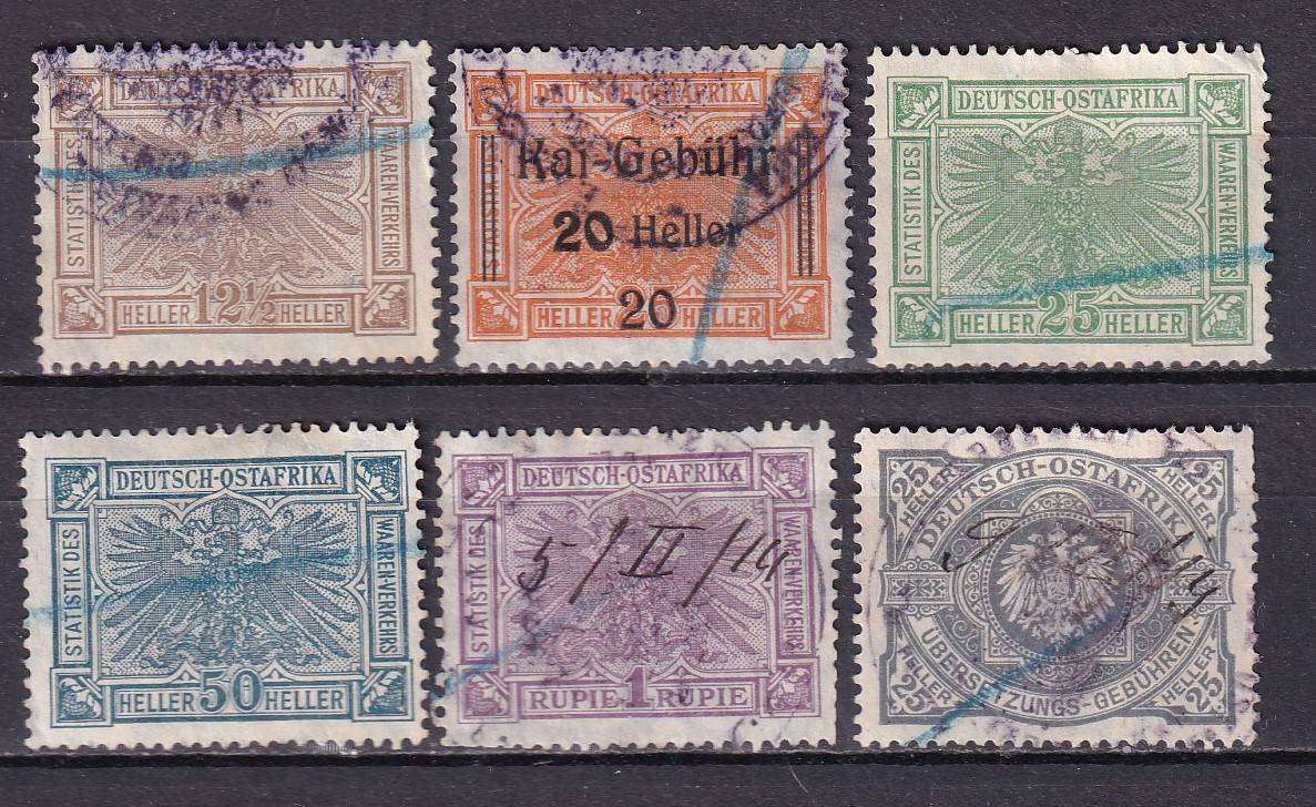 Germany East Africa 1892> part revenue sets, used      (scarce)
