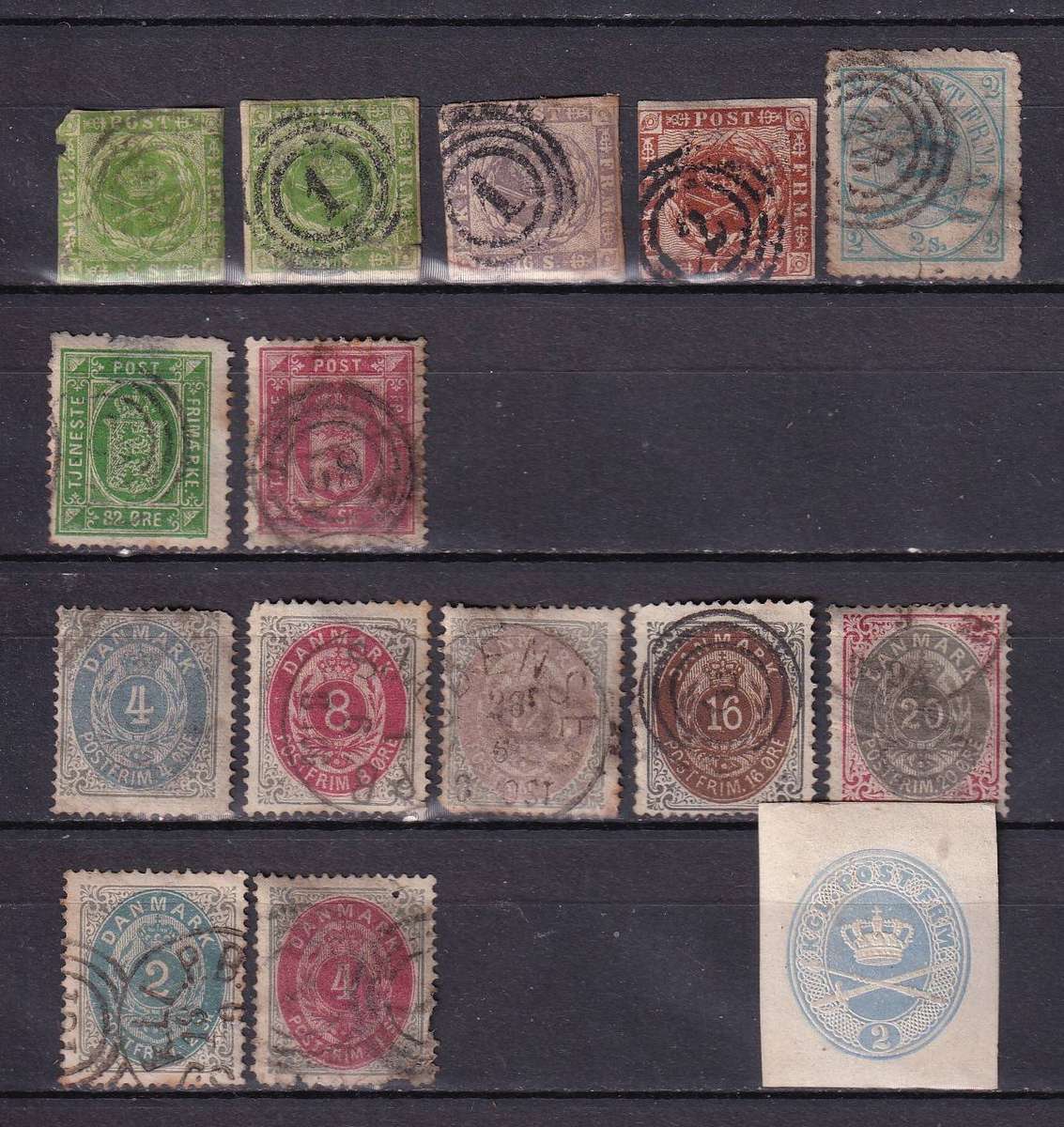 Norway 1854 > part sets, used        ( faults, SG 12>, CV £230)