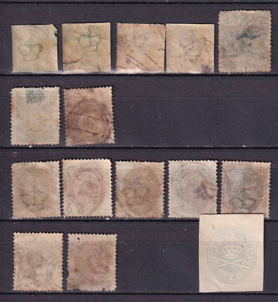 Norway 1854 > part sets, used        ( faults, SG 12>, CV £230)