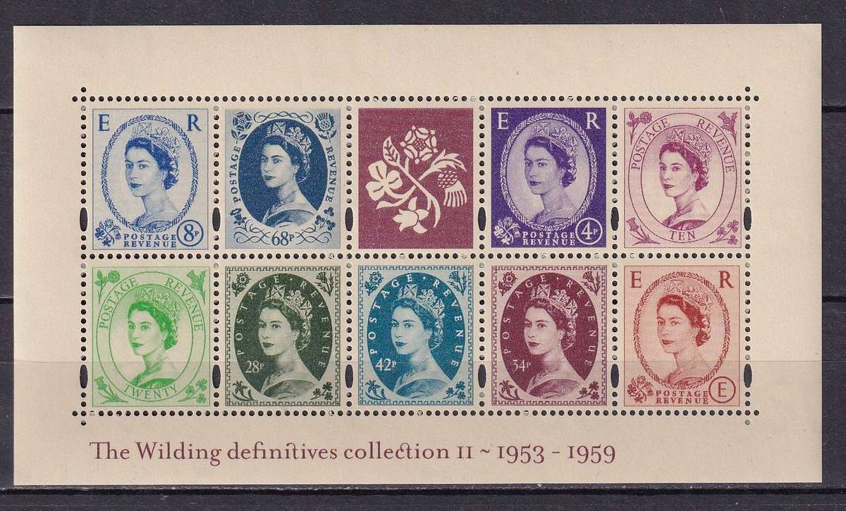 GB QE 1953-59 Wilding Definitive mini sheet, MNH
