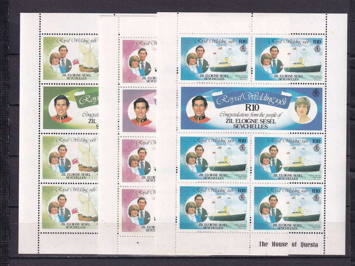 Seychelles 1981 Royal Silver Wedding mini sheets  , MNH