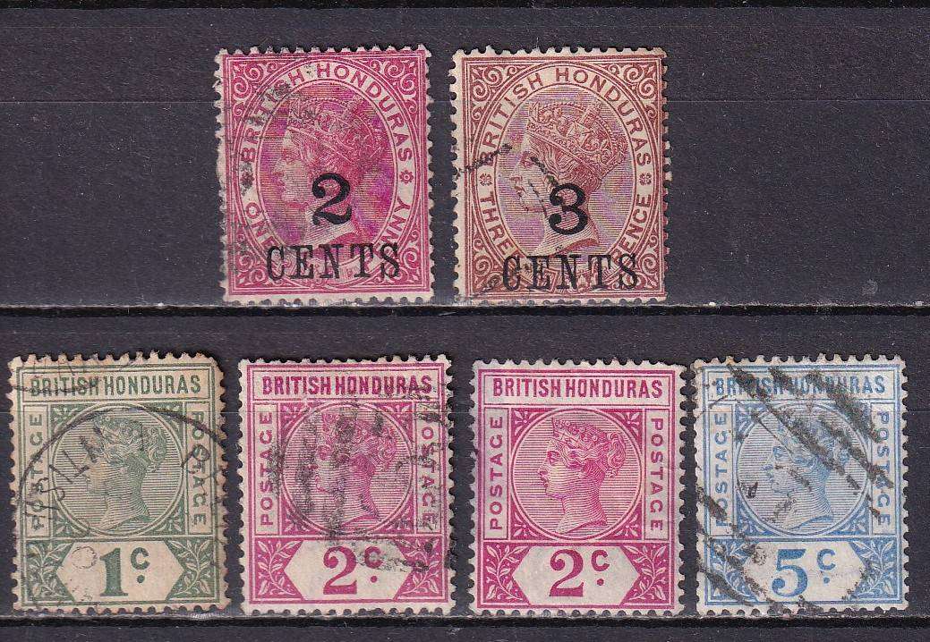 British Honduras 1882 QV part set , used