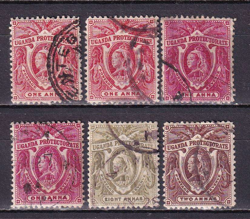 Uganda Protectorate QV 1898-1902 part sets (CA) , used