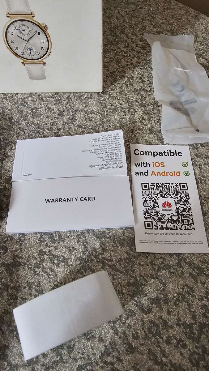 Huawei Watch GT 5 GPS 41mm, White Leather Strap